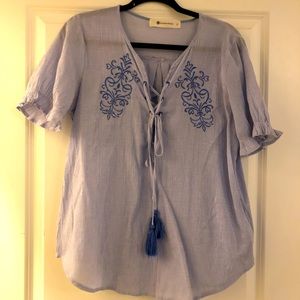 Light blue blouse